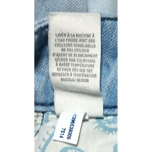 American Eagle Jeans Womens Size 16 Thrashed Ripped Destroyed Light Blue Denim - Picture 13 of 13